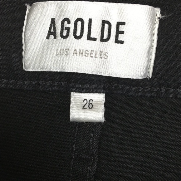 AGOLDE Nico High Rise Slim Jeans In Black Wash Size 26 - Picture 7 of 11
